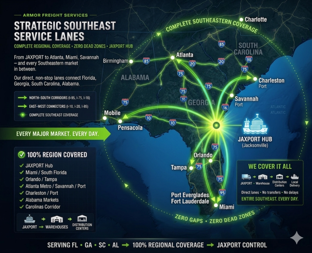 freight shipping Jacksonville FL regional distribution